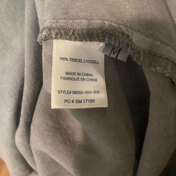 Anthropologie, Cloth & Stone: Light Denim Button Tencel Collared Dress, Medium - Picture 8 of 8